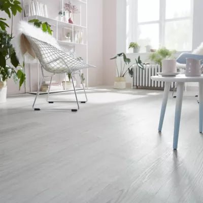 Sol PVC Dalles Adhésives - FloorStickers™ - Blanc Cérusé - Brico Forge