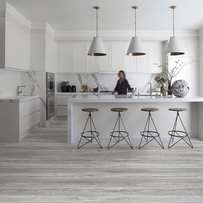 Sol PVC Dalles Adhésives - FloorStickers™ - Gris Argenté - Brico Forge